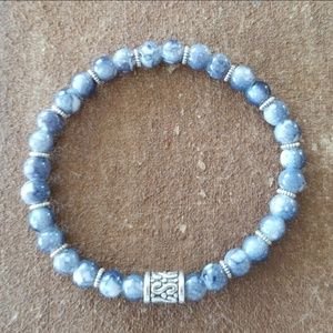 🚫 SOLD! - Dumortierite Stone Beaded Bracelet